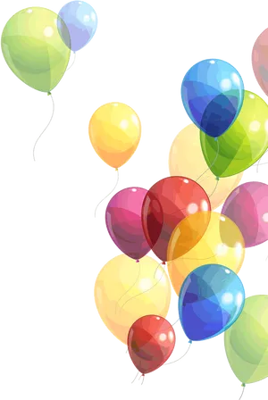 Colorful Balloons Festive Background PNG Image