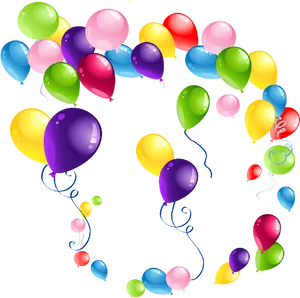 Colorful Balloons Transparent Background PNG Image