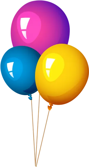 Colorful Balloons Transparent Background PNG Image