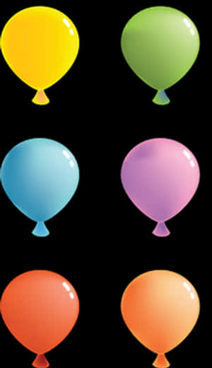 Colorful Balloons Vector Illustration PNG image with transparent background