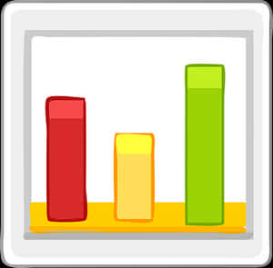 Colorful Bar Chart Icon PNG image with transparent background