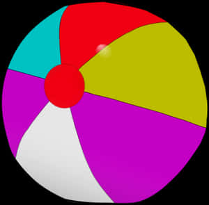 Beach Ball Vector Clip Art - كوره ملونه, HD Png Download PNG