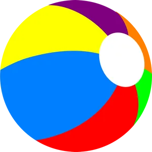Colorful Beach Ball Graphic PNG Image