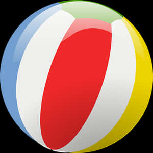 Colorful Beach Ball Graphic PNG image with transparent background