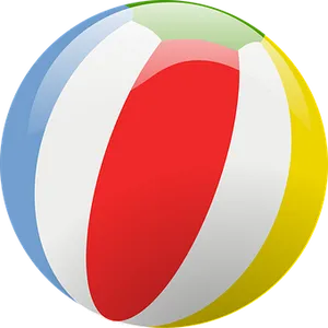 Colorful Beach Ball Graphic PNG Image