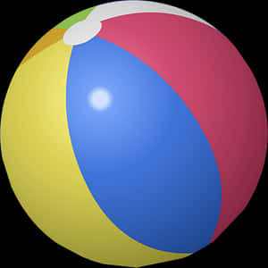 Colorful Beach Ball Graphic PNG image with transparent background