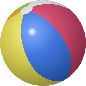 Colorful Beach Ball Graphic PNG Image