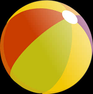 Colorful Beach Ball Graphic PNG image with transparent background
