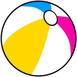 Colorful Beach Ball Icon PNG Image