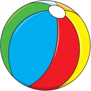 Colorful Beach Ball Illustration PNG Image
