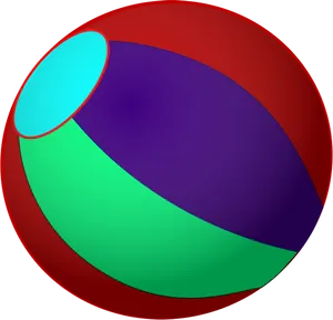 Colorful Beach Ball Illustration.jpg PNG Image