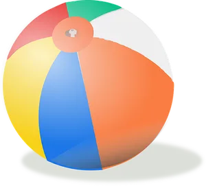 Colorful Beach Ball Illustration PNG Image