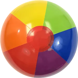 Colorful Beach Ball Isolated PNG Image