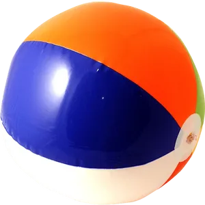 Colorful Beach Ball Isolated PNG Image