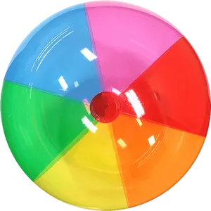 Colorful Beach Ball Isolated PNG Image