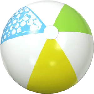 Colorful Beach Ball Isolated PNG Image