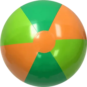 Colorful Beach Ball Isolatedon Black PNG Image