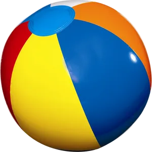 Colorful Beach Ball Isolatedon Black PNG Image