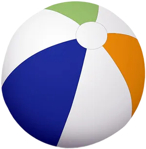 Colorful Beach Ball Isolatedon Black PNG Image