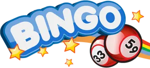 Colorful Bingo Logoand Balls PNG Image