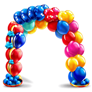 Colorful Birthday Balloon Arch PNG nkv3 PNG