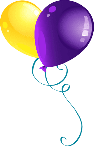 Colorful Birthday Balloons Vector PNG image with transparent background