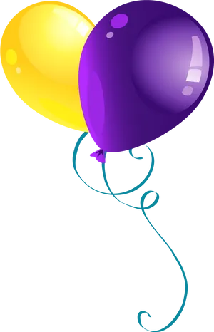 Colorful Birthday Balloons Vector PNG Image