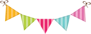 Colorful Birthday Banner Decoration PNG Image