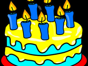 Colorful Birthday Cake Candles Illustration PNG image with transparent background