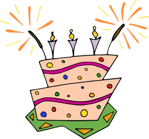 Colorful_ Birthday_ Cake_ Illustration PNG Image