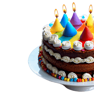 Colorful Birthday Cake PNG dhr PNG image with transparent background