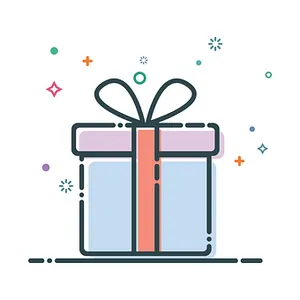 Colorful Birthday Gift Illustration PNG Image