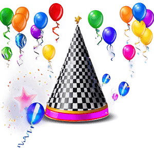 Colorful Birthday Hat PNG obu80 PNG