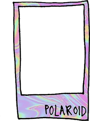 Colorful Blank Polaroid Frame PNG Image