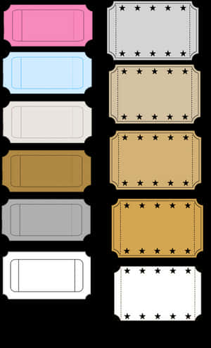Blank Ticket Stubs - Cute Ticket Template, HD Png Download PNG