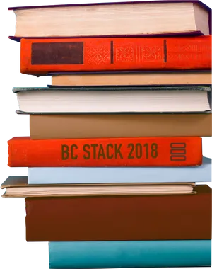 Colorful Book Stack2018 PNG Image