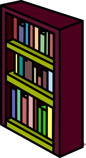 Burgundy Bookshelf Sprite - Bookshelf Clipart Png, Transparent Png PNG image with transparent background