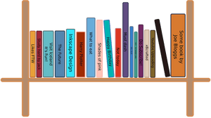 Bookshelf Png Pic - Books On A Shelf Clipart, Transparent Png PNG with transparent background