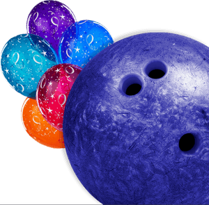 Bright Beautiful Birthday Balloons With A Bowling Ball - Tenpin Bowling Ball, HD Png Download PNG image with transparent background