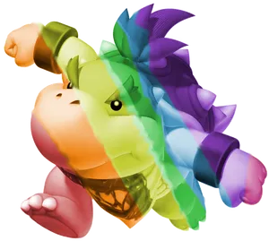 Colorful Bowser Artwork PNG Image