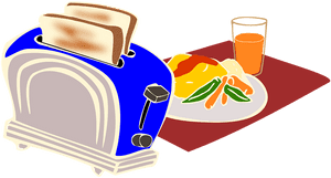 Breakfast, Toaster, Bread, Omelette, Kitchen - Breakfast Illustration Png, Transparent Png PNG image with transparent background