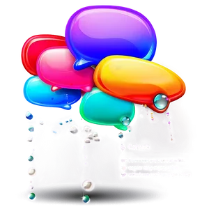 Colorful Bubble Chat Set Png Eom PNG Image