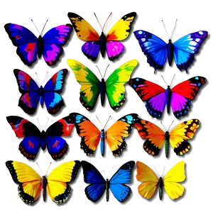 Colorful Butterflies Png One PNG Image