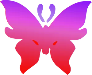 Colorful Butterfly Outline Graphic PNG Image