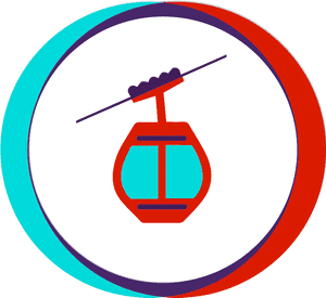 Colorful_ Cable_ Car_ Icon PNG image with transparent background