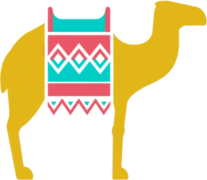 Colorful Camel Illustration.png PNG Image