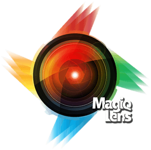 Colorful Camera Lens Graphic PNG image with transparent background