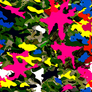 Colorful Camouflage Print PNG ymd20 PNG