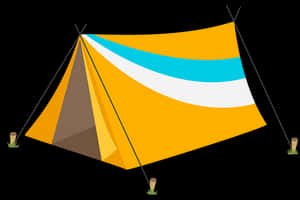 Colorful Camping Tent Illustration PNG with transparent background