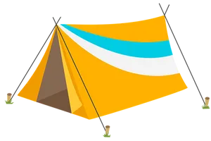 Colorful Camping Tent Illustration PNG Image